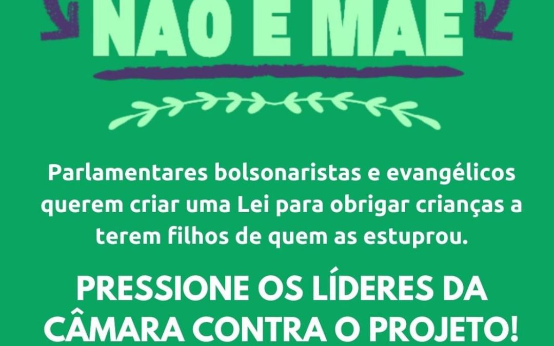 Campanha “criança não é mãe” mobiliza sociedade civil contra o PL da gravidez infantil